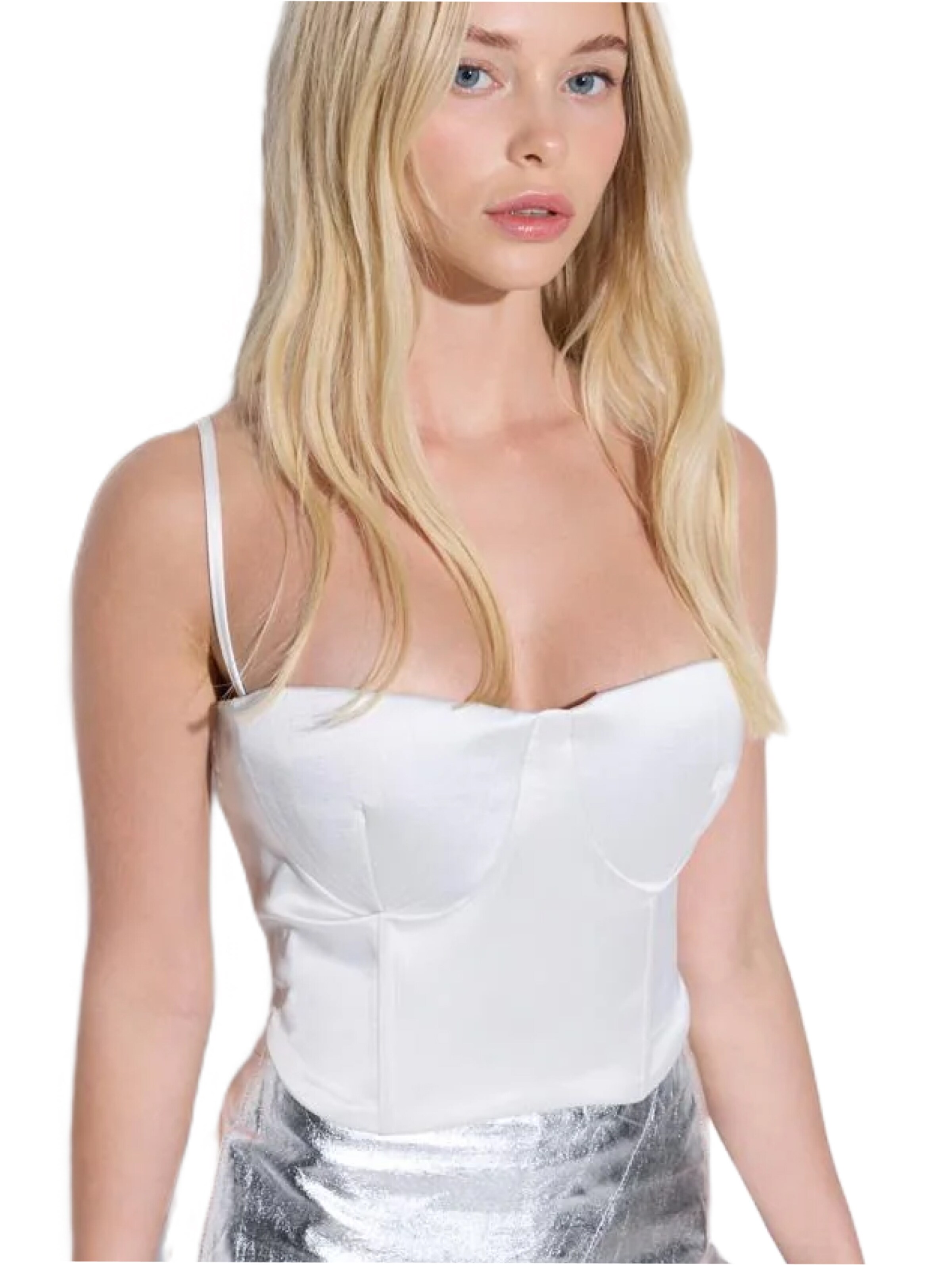 No Matter What Bustier Top in Wit