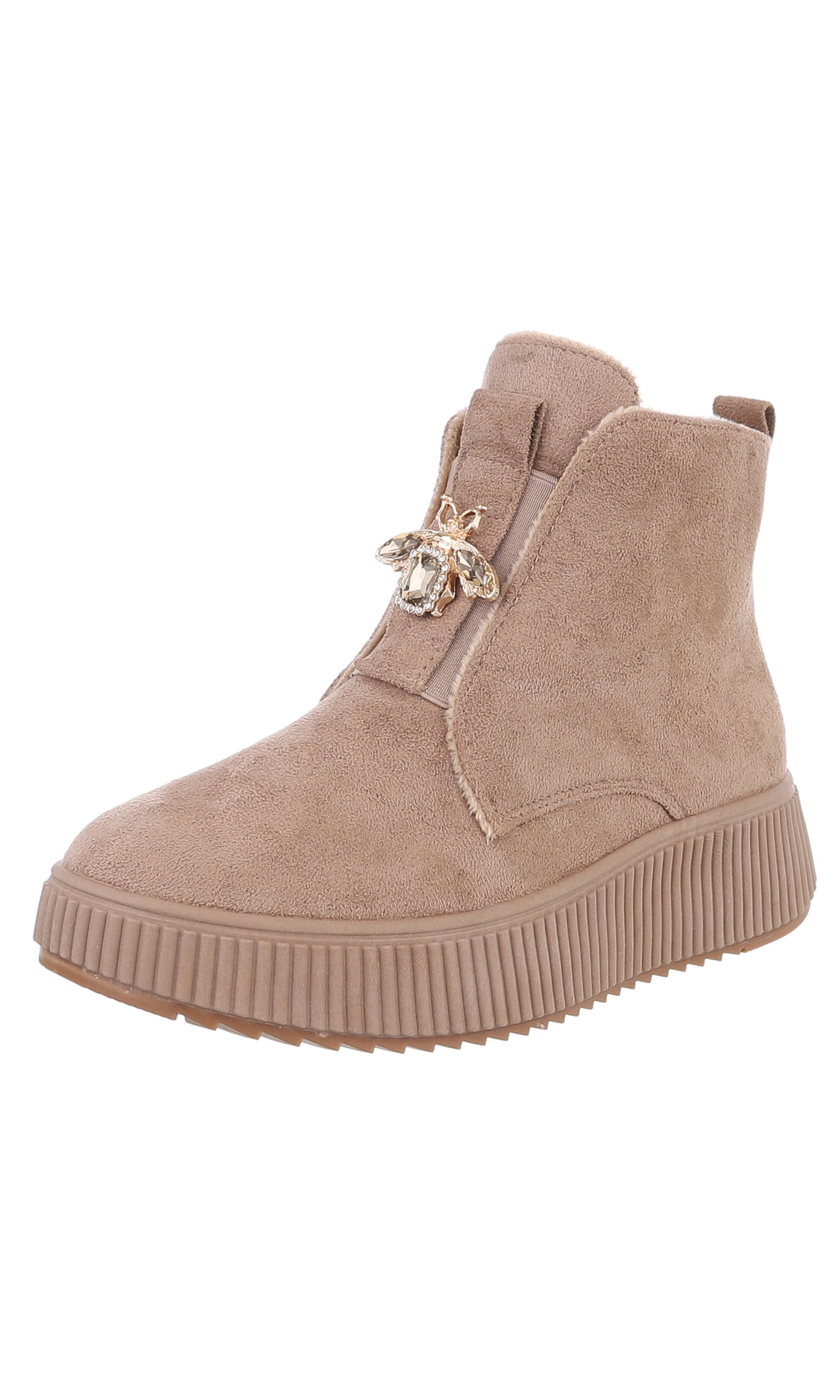 Ital-Design Stiefelette in Braun: Vorderseite