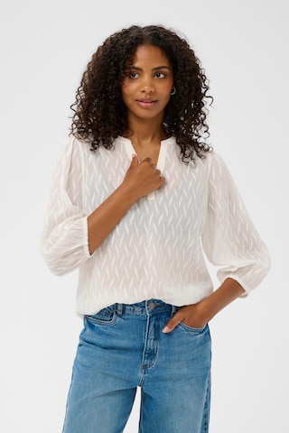Kaffe - Blusa en blanco: frente