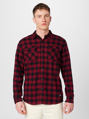 Vintage Industries - Regular Fit Camisa 'Harley' em vermelho: frente