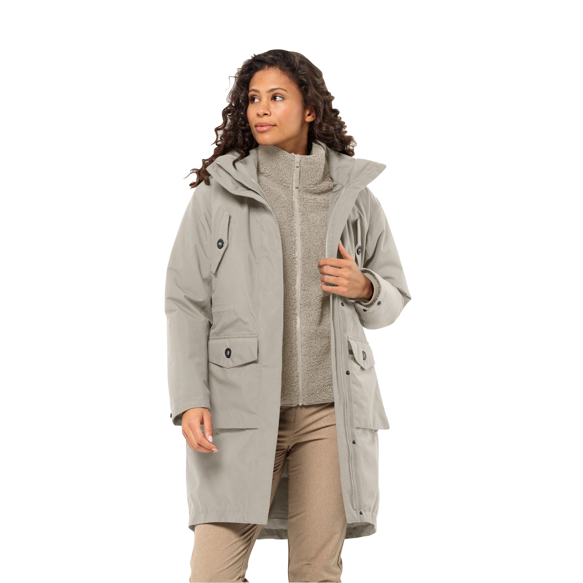 JACK WOLFSKIN Outdoor Coat in Grey: front