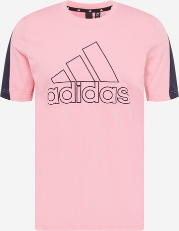 ADIDAS SPORTSWEAR - Camisa funcionais 'Future Icons Embroidered Badge Of Sport' em rosa: frente
