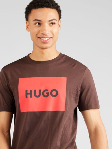 HUGO T-Shirt 'Dulive222' in Braun