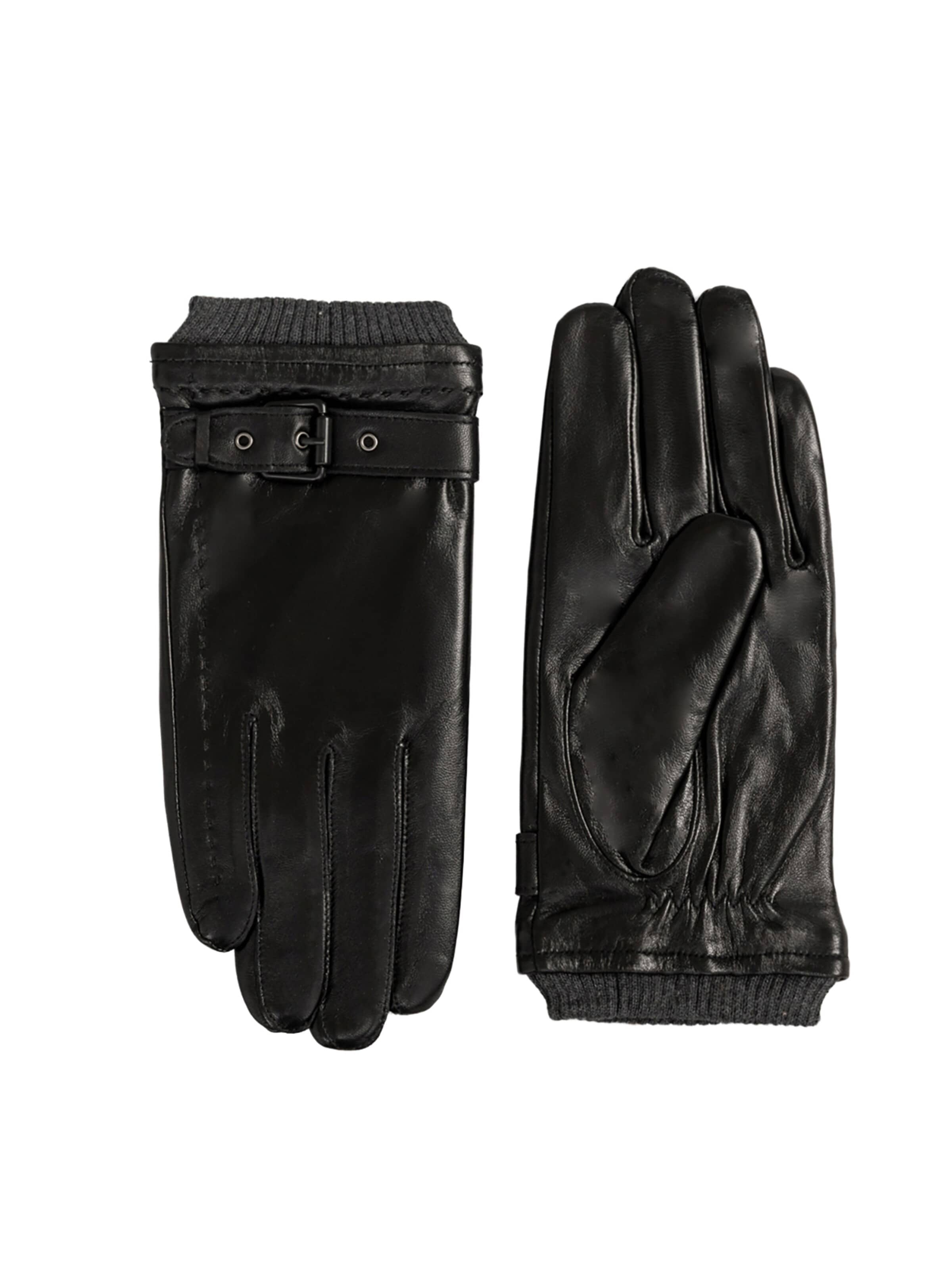 L'Arte Milano Fingerhandschuhe‌‌‌‌‌ in Schwarz: Vorderseite
