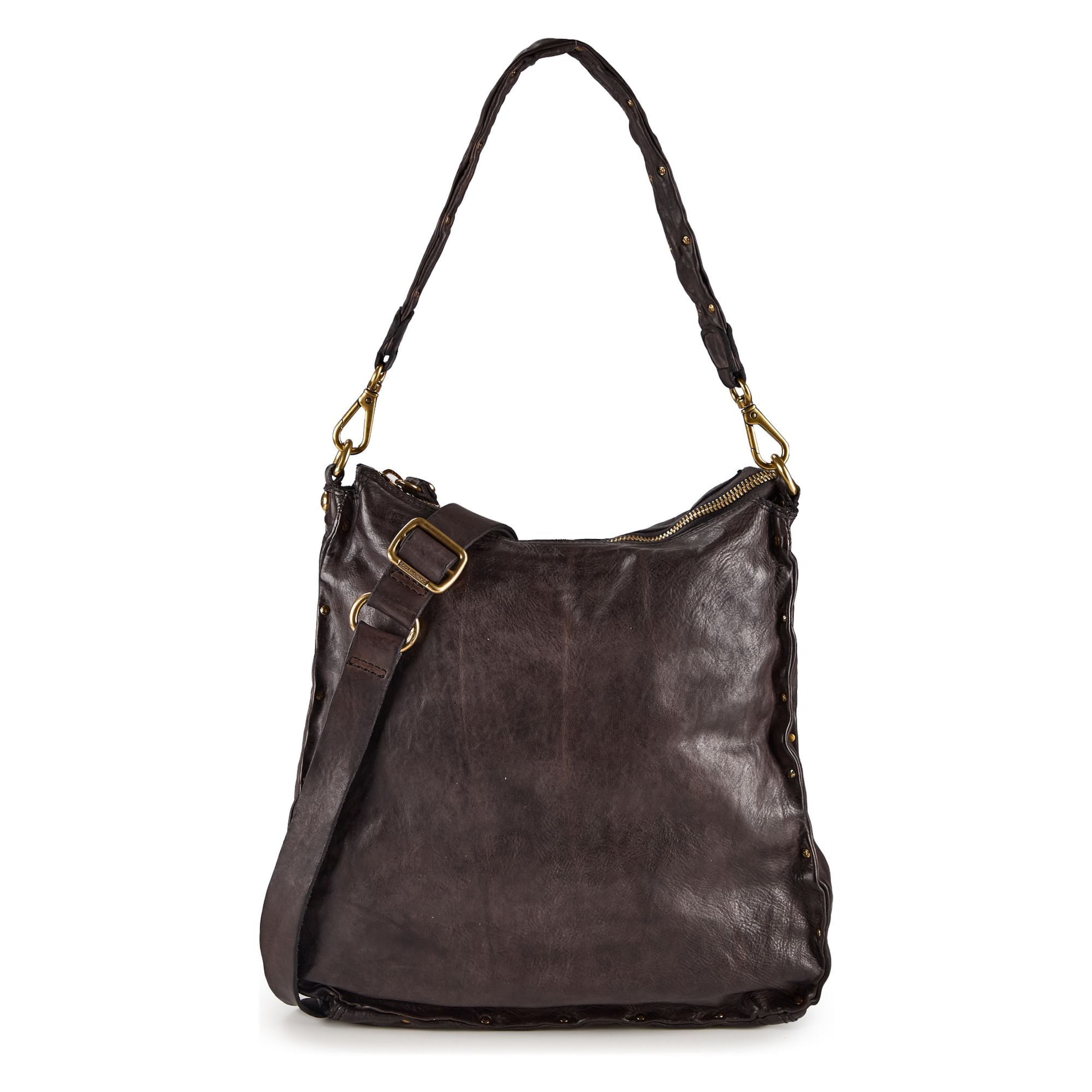 Borsa a spalla 'Siria' Campomaggi di colore marrone scuro, Visualizzazione prodotti