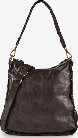 Borsa a spalla 'Siria' di Campomaggi in marrone: frontale