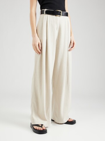 VERO MODA Wide leg Pleat-front trousers 'JOLIE' in Beige: front