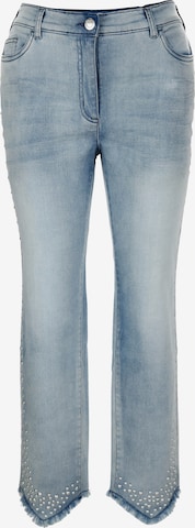 MIAMODA Slimfit Jeans in Blauw: voorkant