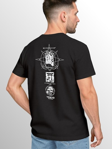 Neverless Shirt 'Japan Kompass' in Black