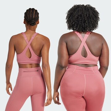 ADIDAS PERFORMANCE Bustier Sport-BH 'FastImpact Luxe' in Pink