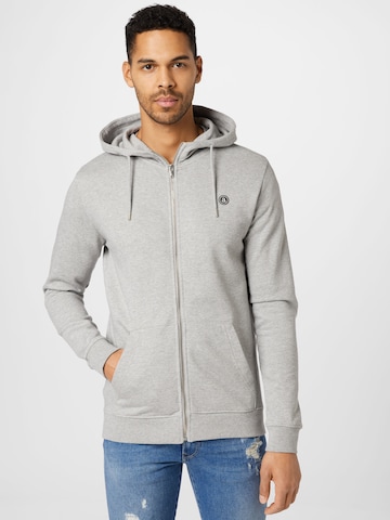 anerkjendt - Sudadera con cremallera 'ELLIOT' en gris: frente