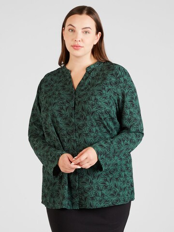 ONLY Carmakoma Blouse 'LUX ELLIE' in Groen: voorkant