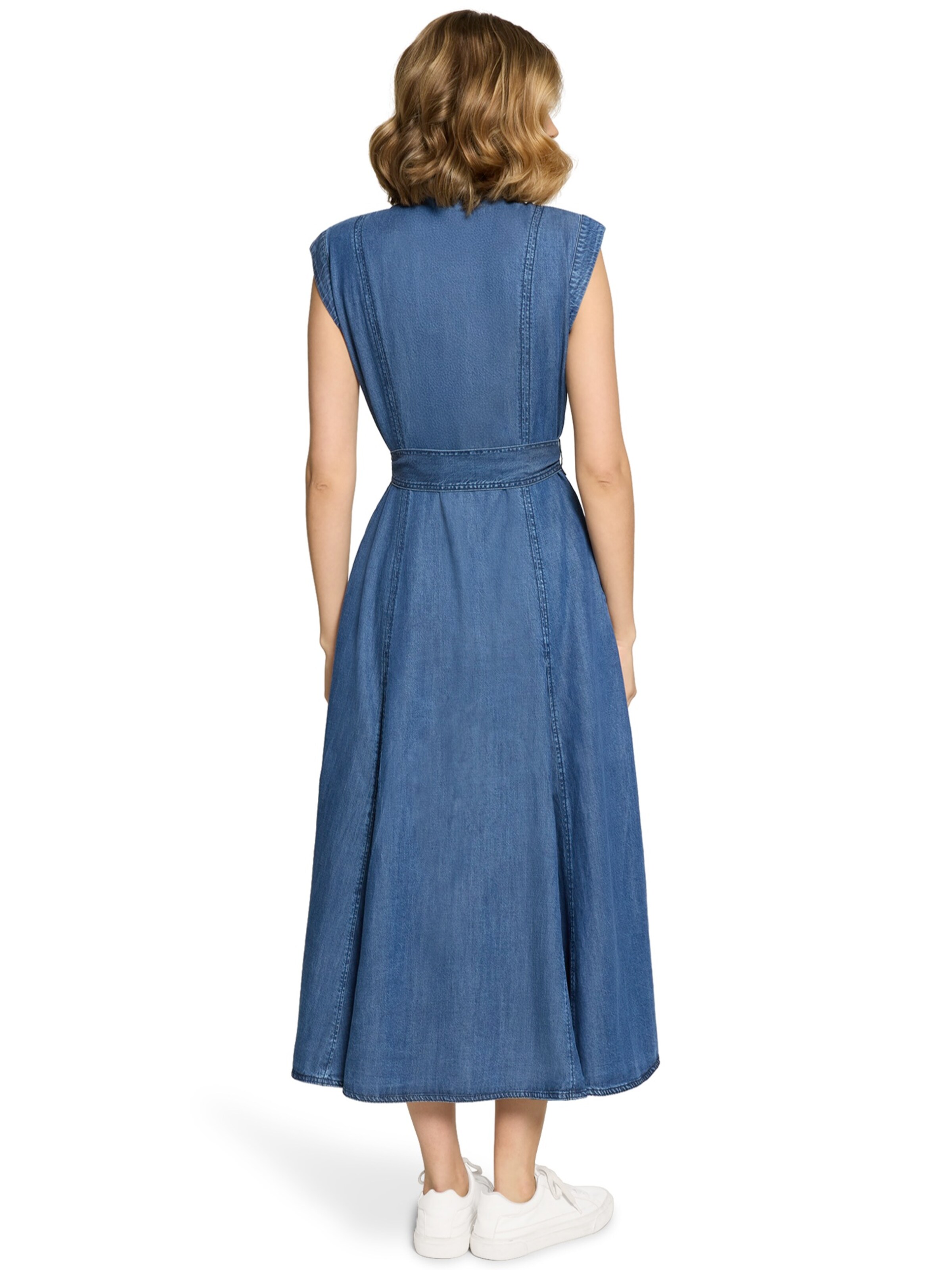 Cartoon Shirt Dress in Blue