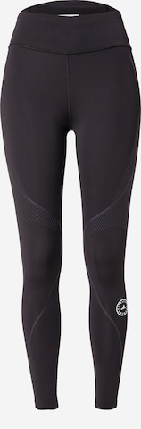 juoda ADIDAS BY STELLA MCCARTNEY Siauras Sportinės kelnės 'TruePace': priekis