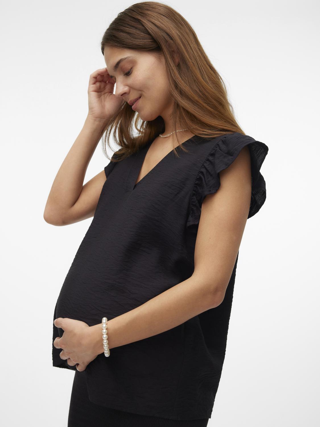 Vero Moda Maternity Bluse 'NATJA' i sort: forside