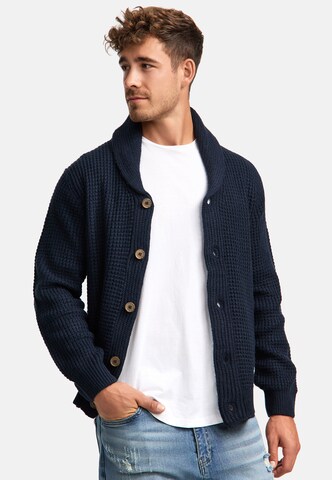 INDICODE JEANS Gebreid vest ' Brandox ' in Blauw