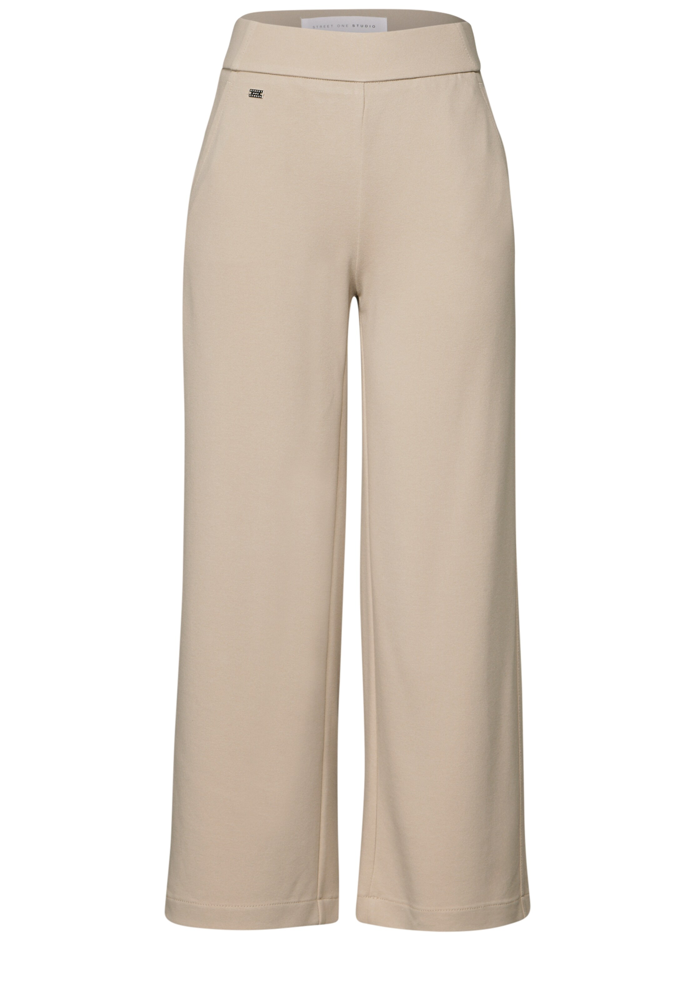 Street One Studio Wide leg Pants in Beige: front