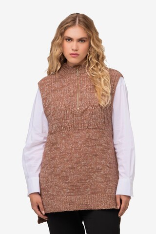 Pull-over Ulla Popken en marron : devant