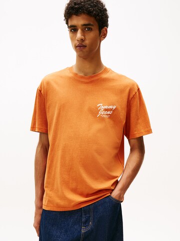 T-Shirt Tommy Jeans en orange : devant