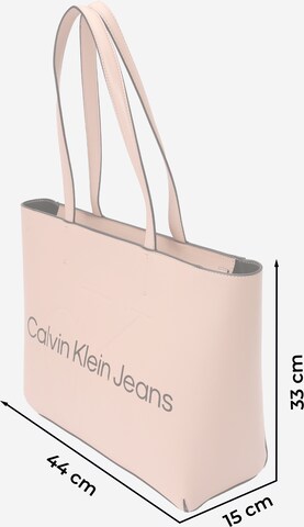 Calvin Klein Jeans Nakupovalna torba | bež barva