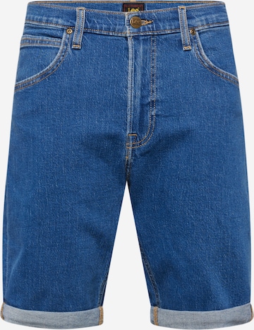 Jean '5 POCKET SHORT' Lee en bleu : devant
