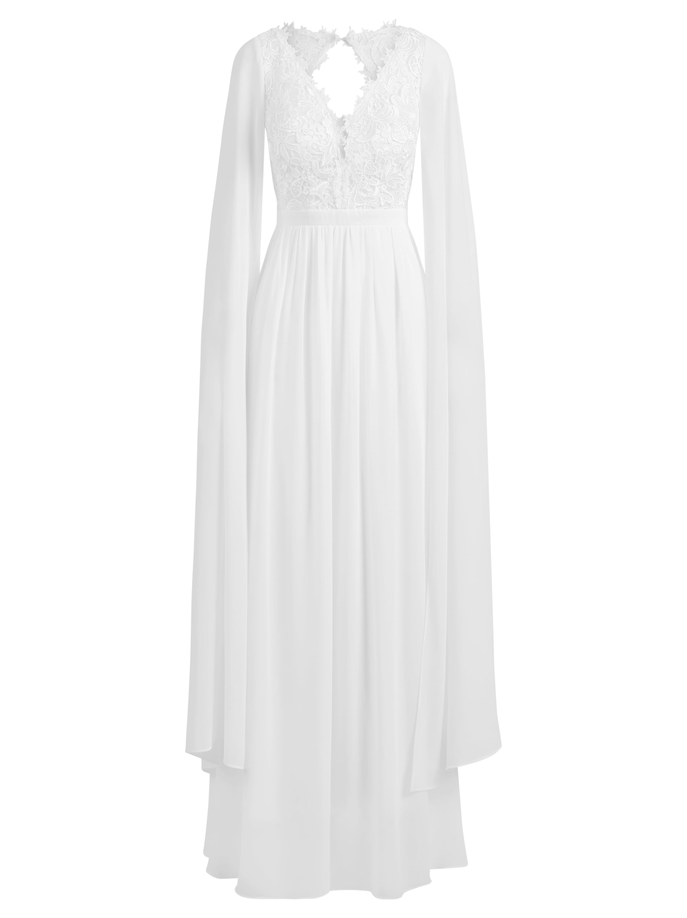 Kraimod Avondjurk in Wit: voorkant