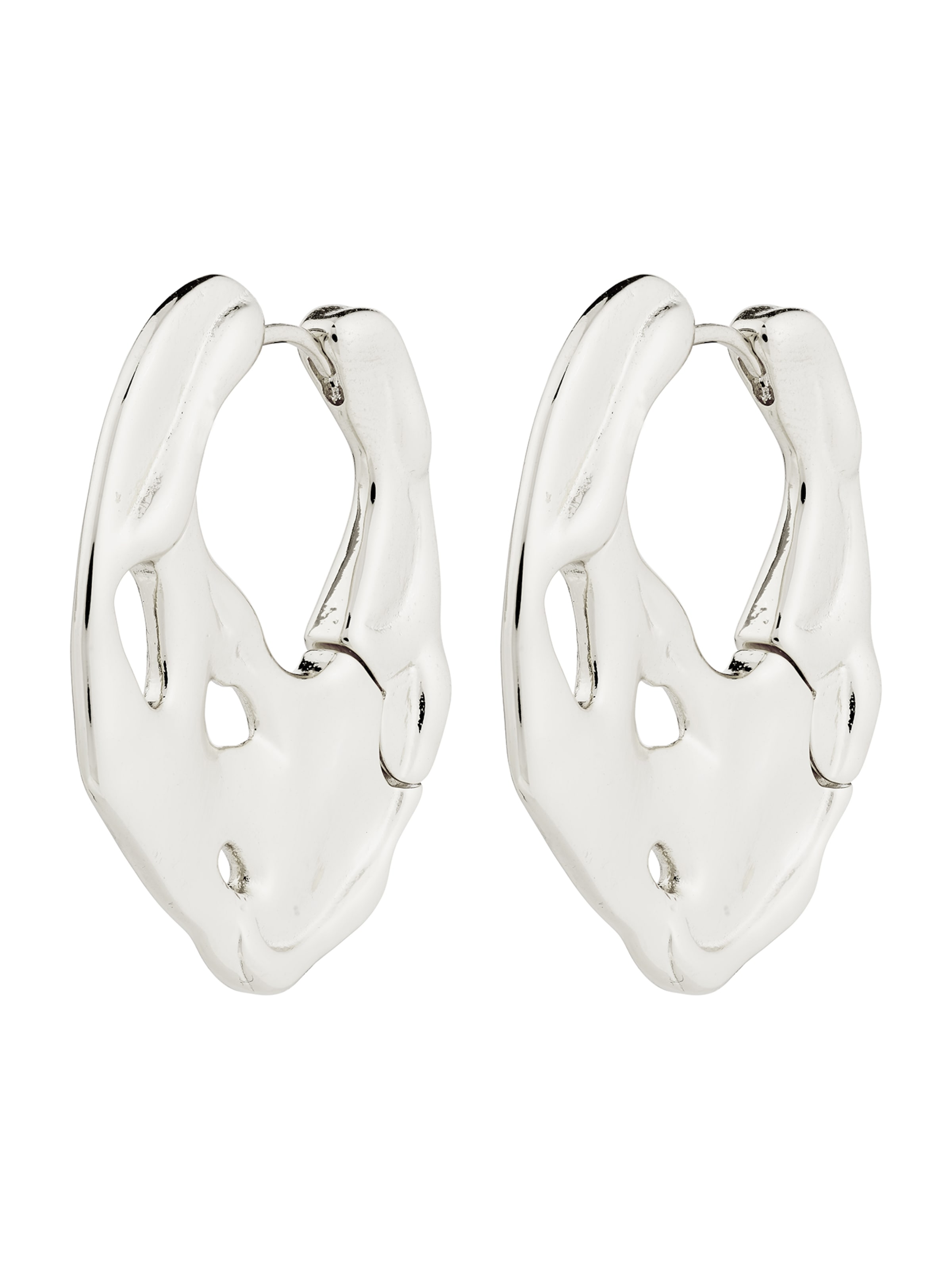 Pilgrim Náušnice ' Dawn ' - Strieborná: predná strana