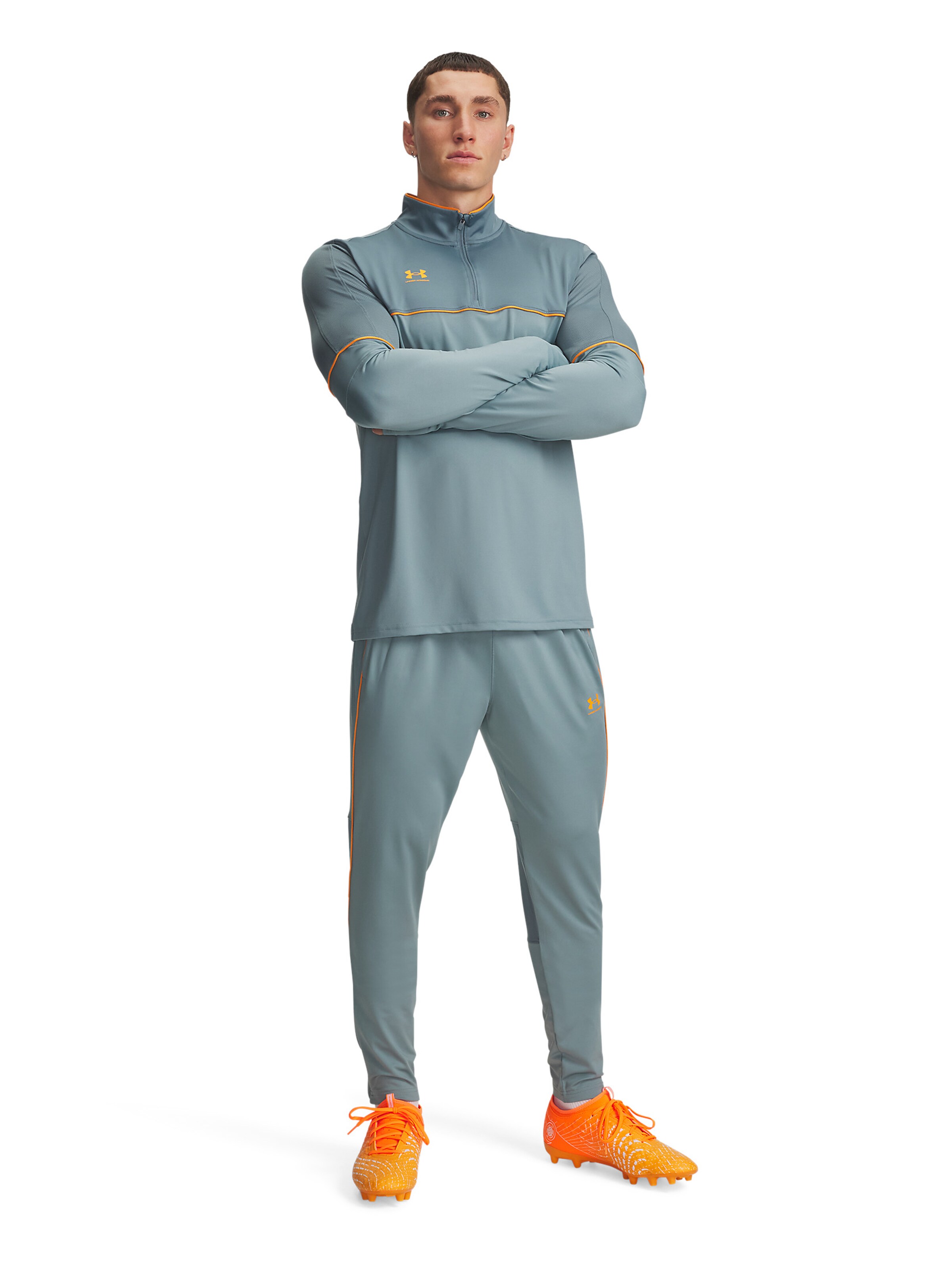 UNDER ARMOUR Slimfit Sportbroek 'Challenger' in Groen