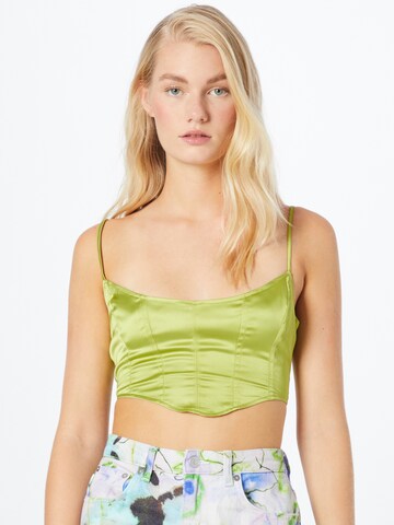 Nasty Gal Top | zelena barva: sprednja stran