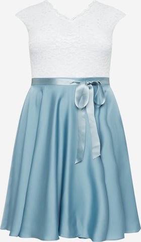 SWING Curve Cocktail Dress in Blue: front