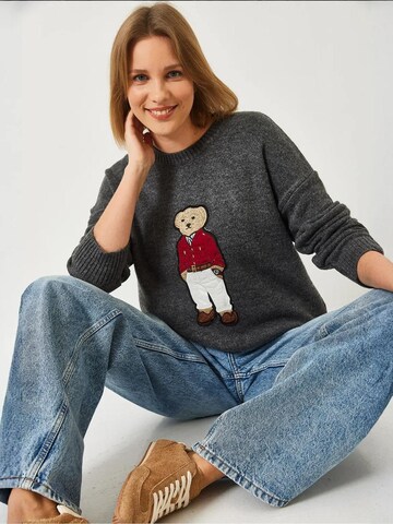 Bianco Lucci - Pullover em cinzento: frente