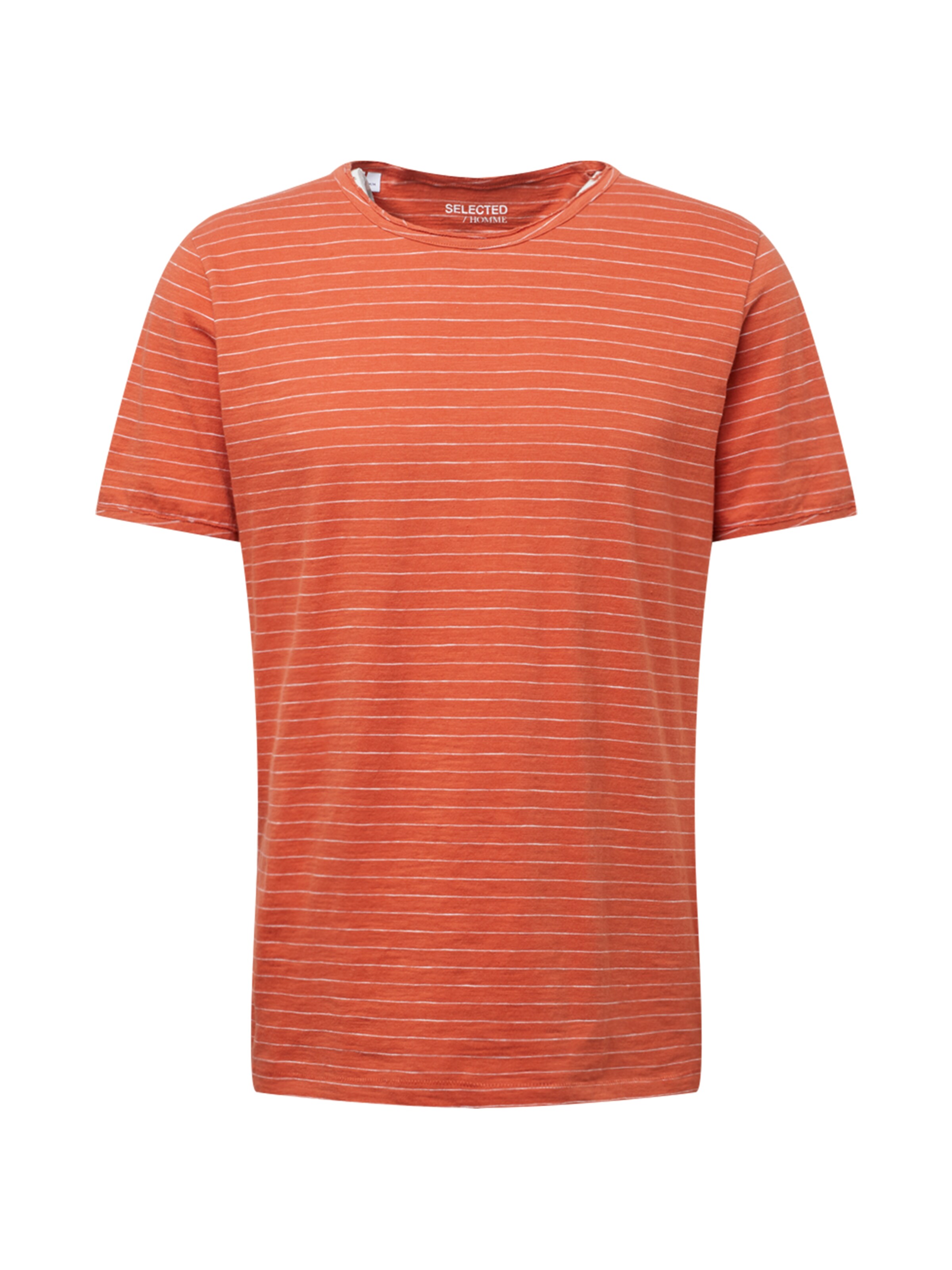 Männer Shirts SELECTED HOMME T-Shirt 'Morgan' in Rostrot - LR26577