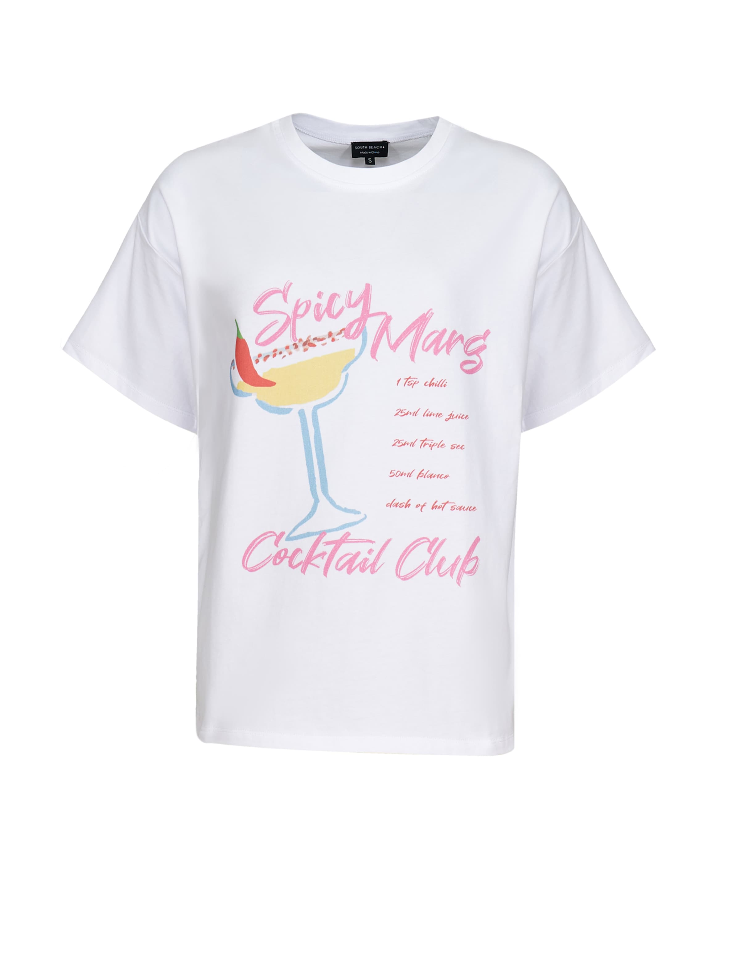 South Beach Shirts i blandingsfarvet / hvid, Produktvisning