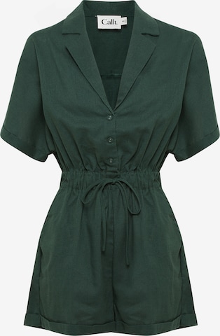 Calli Jumpsuit 'CONSCIOUS' in Green: front
