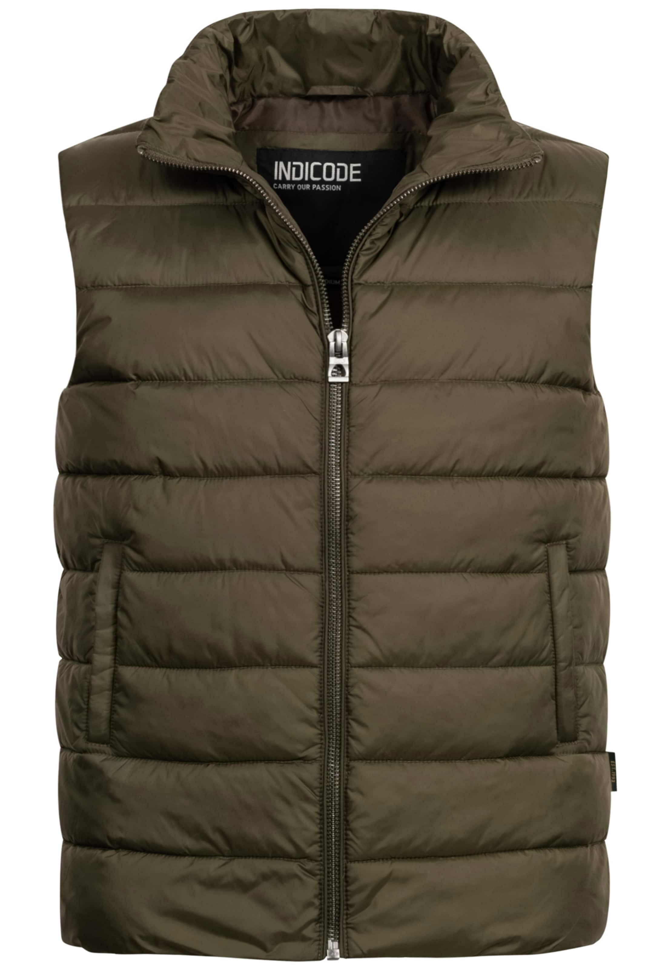 INDICODE JEANS Bodywarmer 'Gibbon' in Groen: voorkant