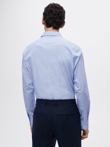 MANGO MAN Slim Fit Hemd 'Begur' in Blau