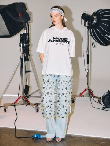 Noisy may - Camiseta talla grande 'NMCALI' en blanco