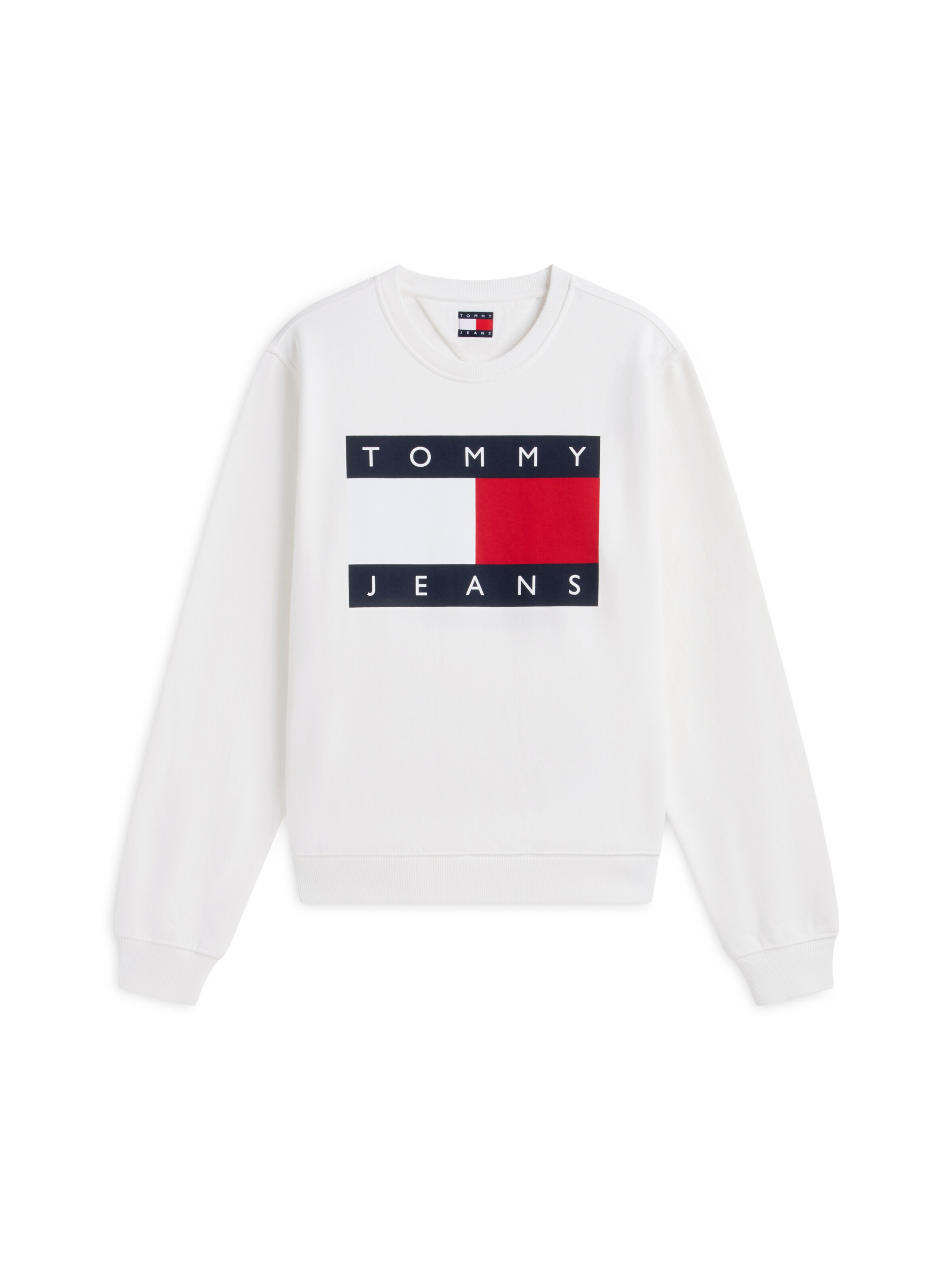 Tommy Jeans Sweatshirt in Weiß: Vorderseite