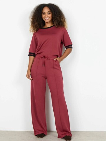 Soyaconcept Wide Leg Housut 'Banu' värissä punainen