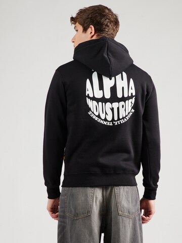 ALPHA INDUSTRIES Mikina – černá: přední strana