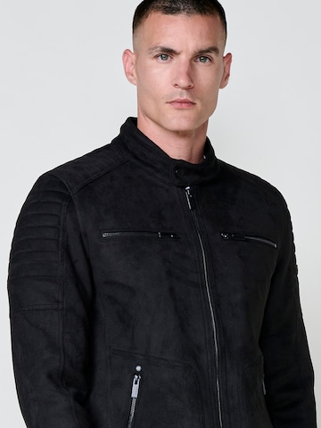 KOROSHI Kunstlederjacke in Schwarz