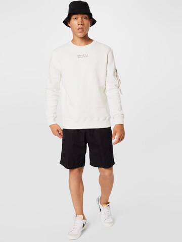 Sweat-shirt ALPHA INDUSTRIES en blanc