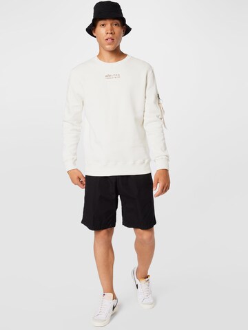 ALPHA INDUSTRIESSweater majica - bijela boja