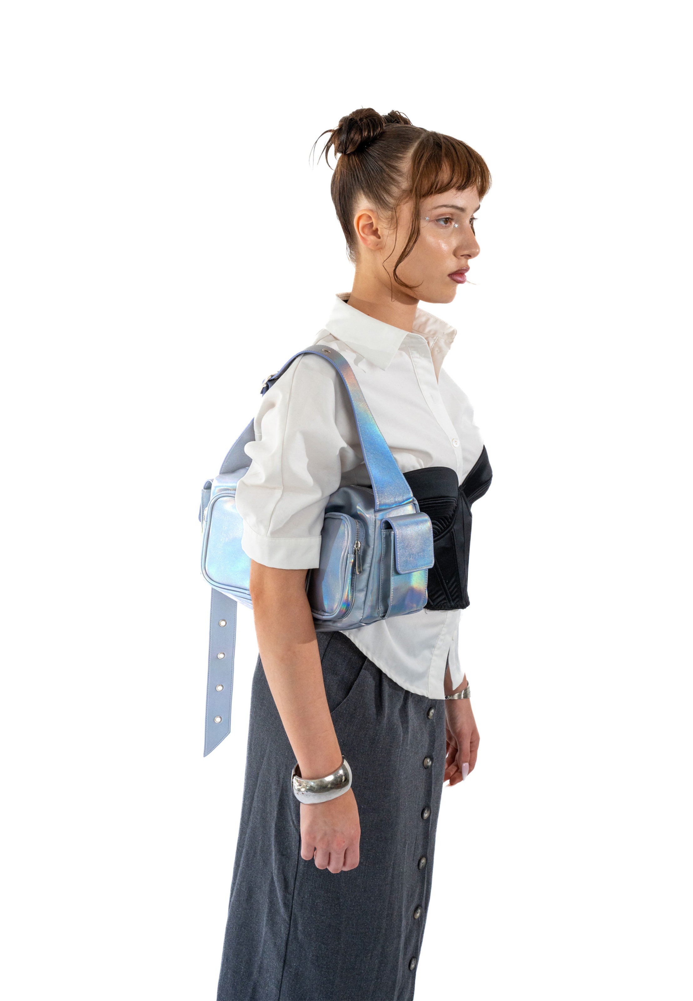 Sac bandoulière 'Stella' Expatrié en violet : devant