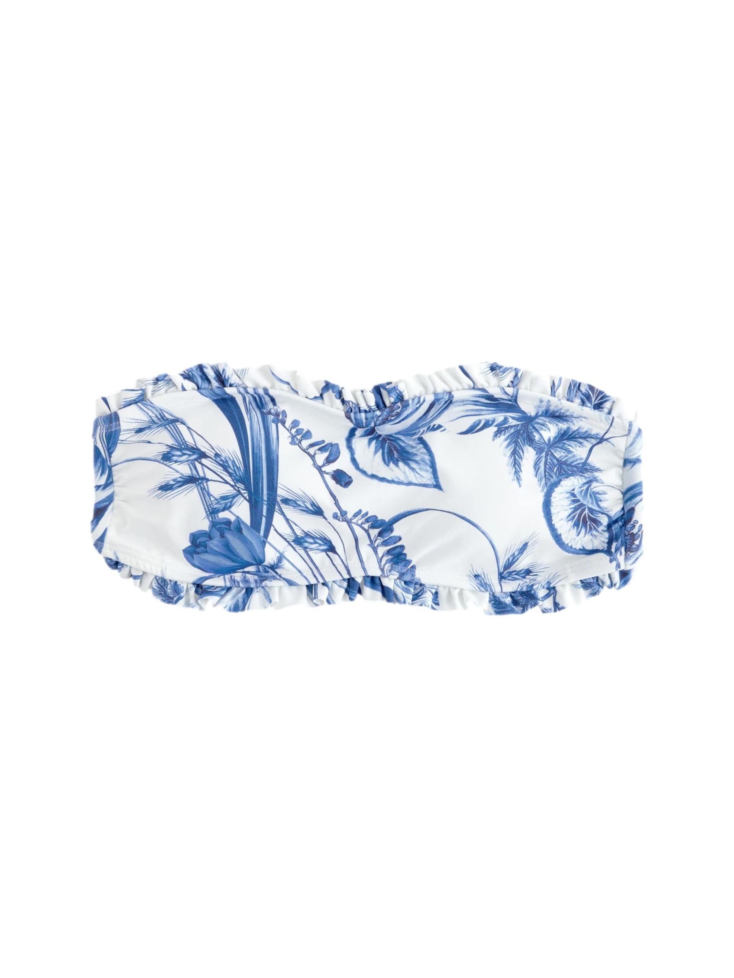 Next Bez ramienok Bikinový top - Biela: predná strana