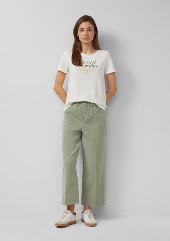 s.Oliver Wide leg Broek in Groen: voorkant