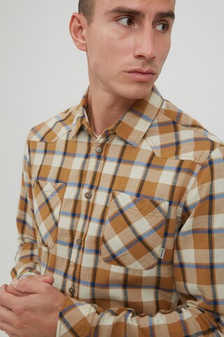 BLEND Slim fit Button Up Shirt in Beige