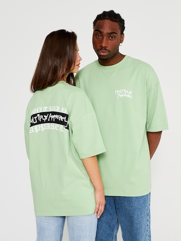 Multiply Apparel T-shirt 'Banderole' i grön