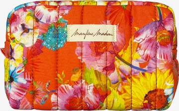 Trousse de maquillage 'Silk Flowers' Marylène Madou en orange : devant