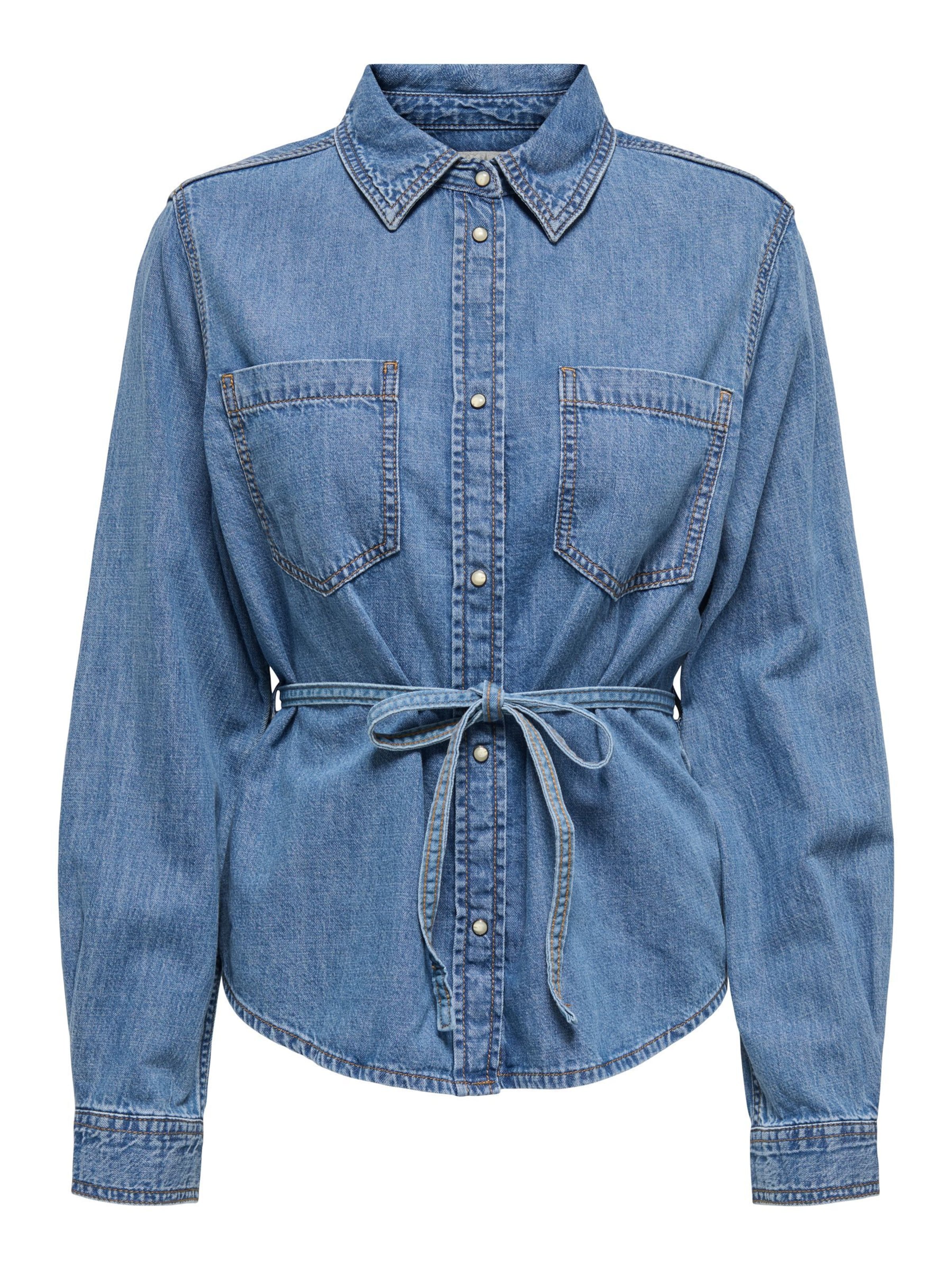 Only Petite Bluse 'KOKO' i blå: forside